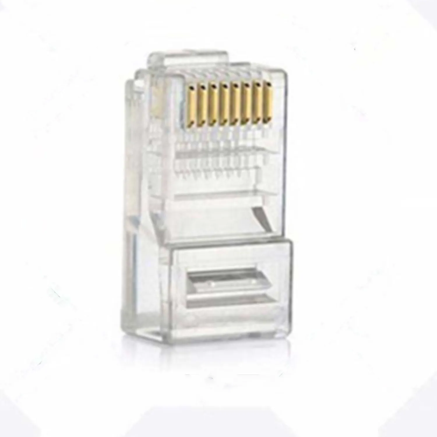 100PCS Crystal 8Pin CAT6 RJ45 Modular Plug Rj-45 Network Cable Connector Adapter Ethernet Cable Plugs Heads for CAT6 Cable