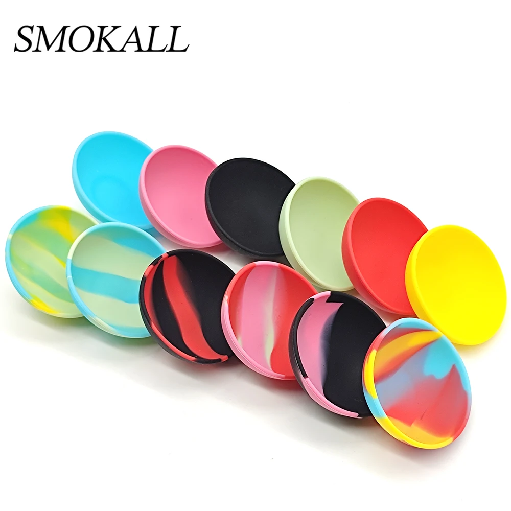 

100 Silicone Bowl 50mm Tobacco Smoking Jar Container Herb Smoke Cigarette Accessories Storage Box Case Pipe Pipes Grinder Bowl