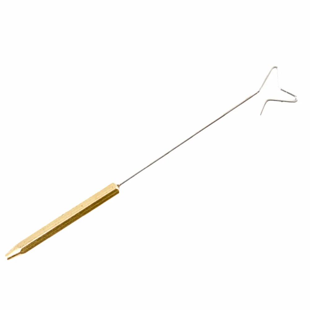 

1pcs Brass Fishing Dubbing Winder Golden Corrosion Resistant Portable Outdoor Fly Fishing Tie-making Tool Rotary Twister