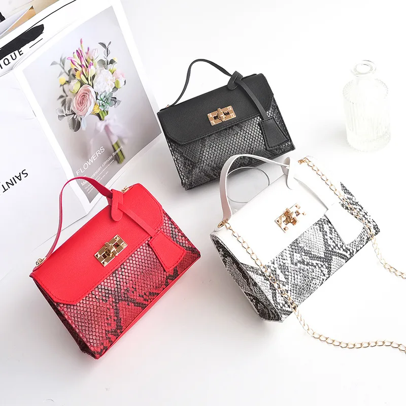 

Fashion Serpentine Handbags For Women 2022 New Soft PU Crossbody Shoulder Bags Female Small Square Messenger Bags Ladies Travel