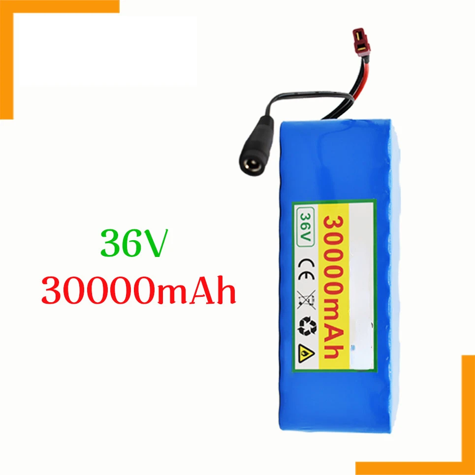 

2022NEWEST 36V 10S4P 30Ah 500W high capacity 42V 18650 lithium battery pack 30000mAh electric bicycle scooter with BMS XT60 Plug