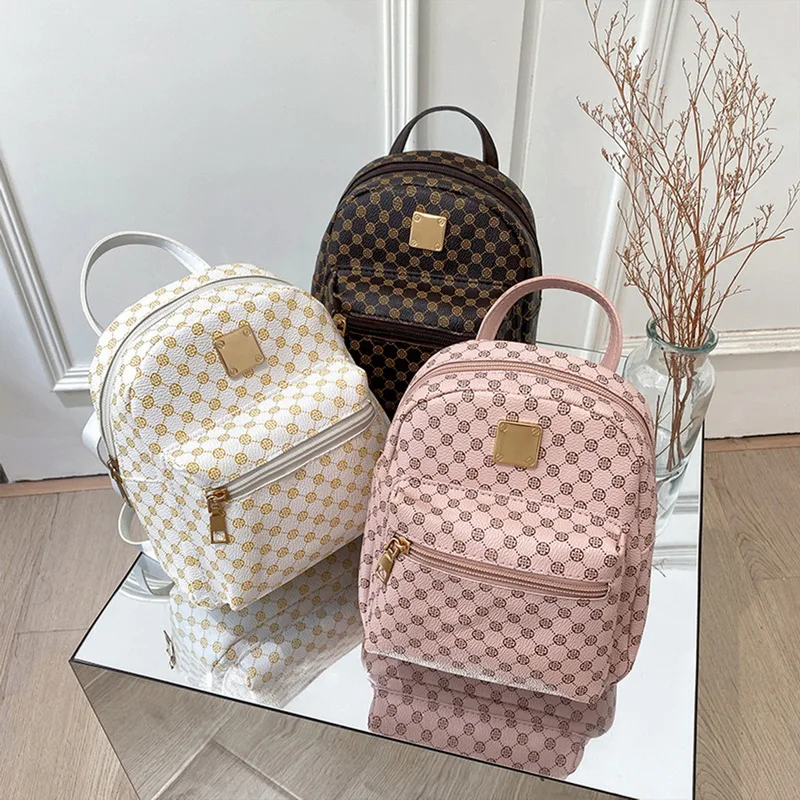 

Korean Fashion Student Schoolbag Travelling Bag Classic Flower Backpack 2022 Women Bags Foreign Trade Bag Women'S Backpack