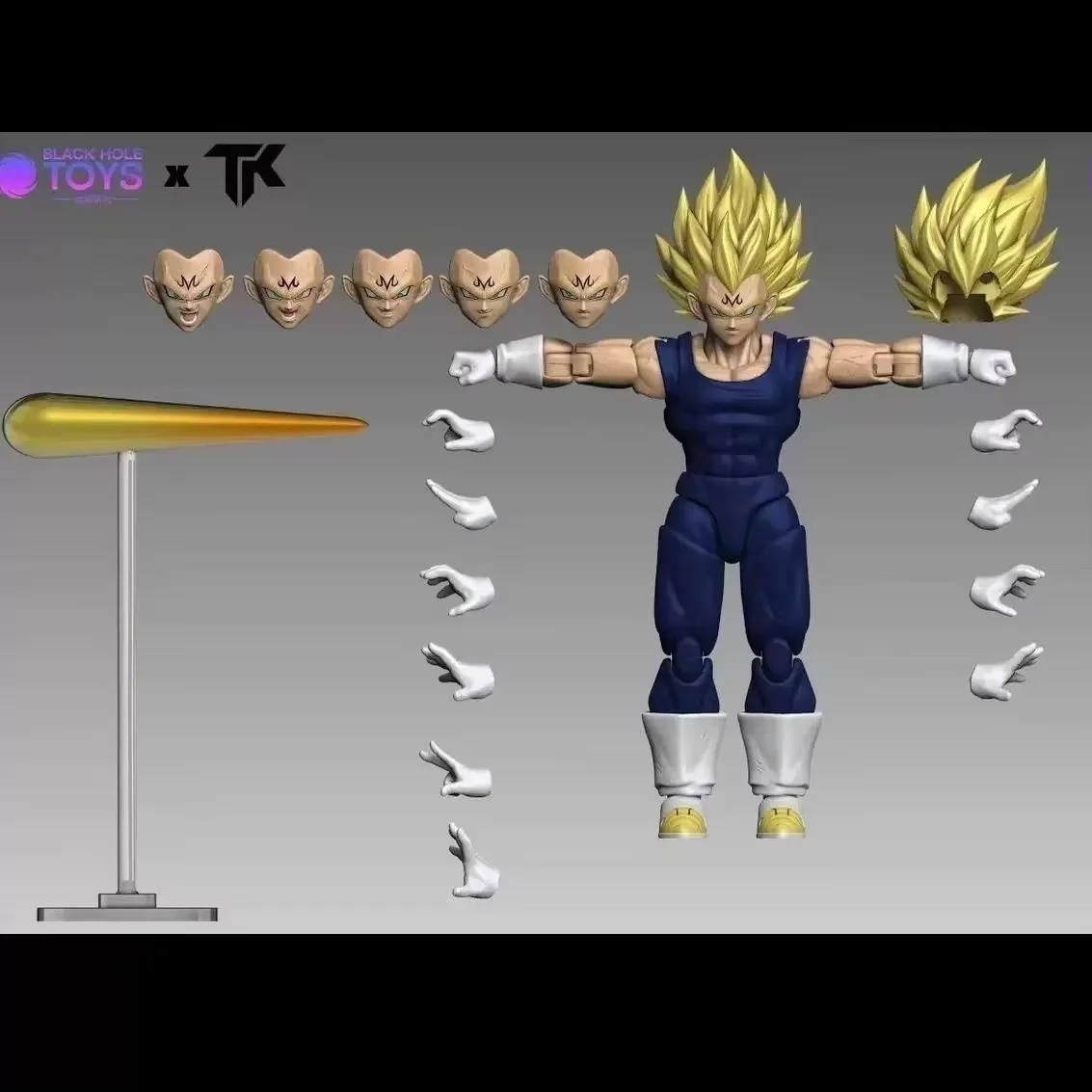 Фото Фигурки BLACK HOLE & TK Super Saiyan SSJ Majin Vegeta, аниме Dragon Ball SHF Majin Vegeta DBZ, модели Гоку, подарки, игрушки №3