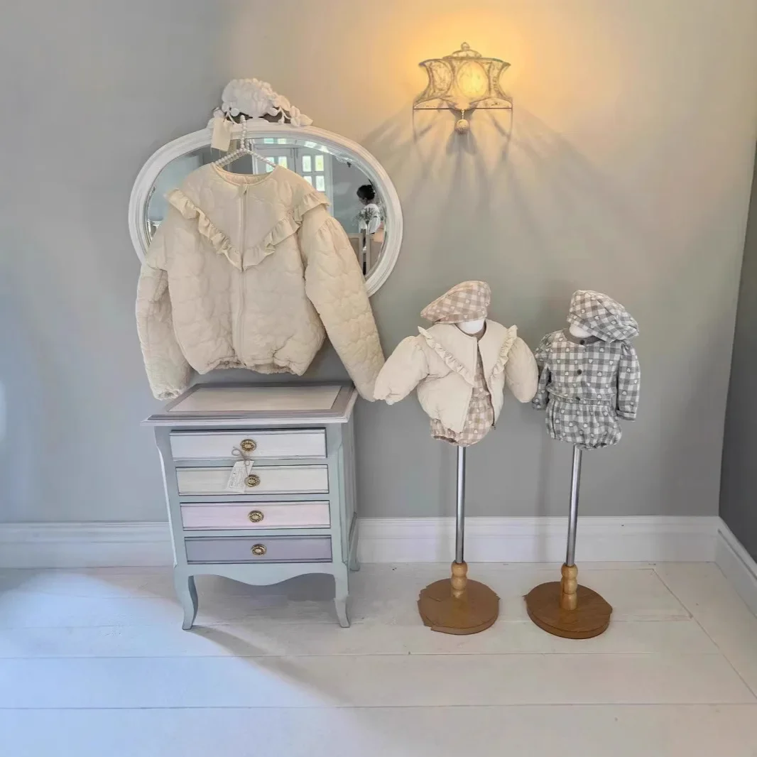 Детская осенне-зимняя куртка INS в корейском стиле легкое хлопковое пальто на