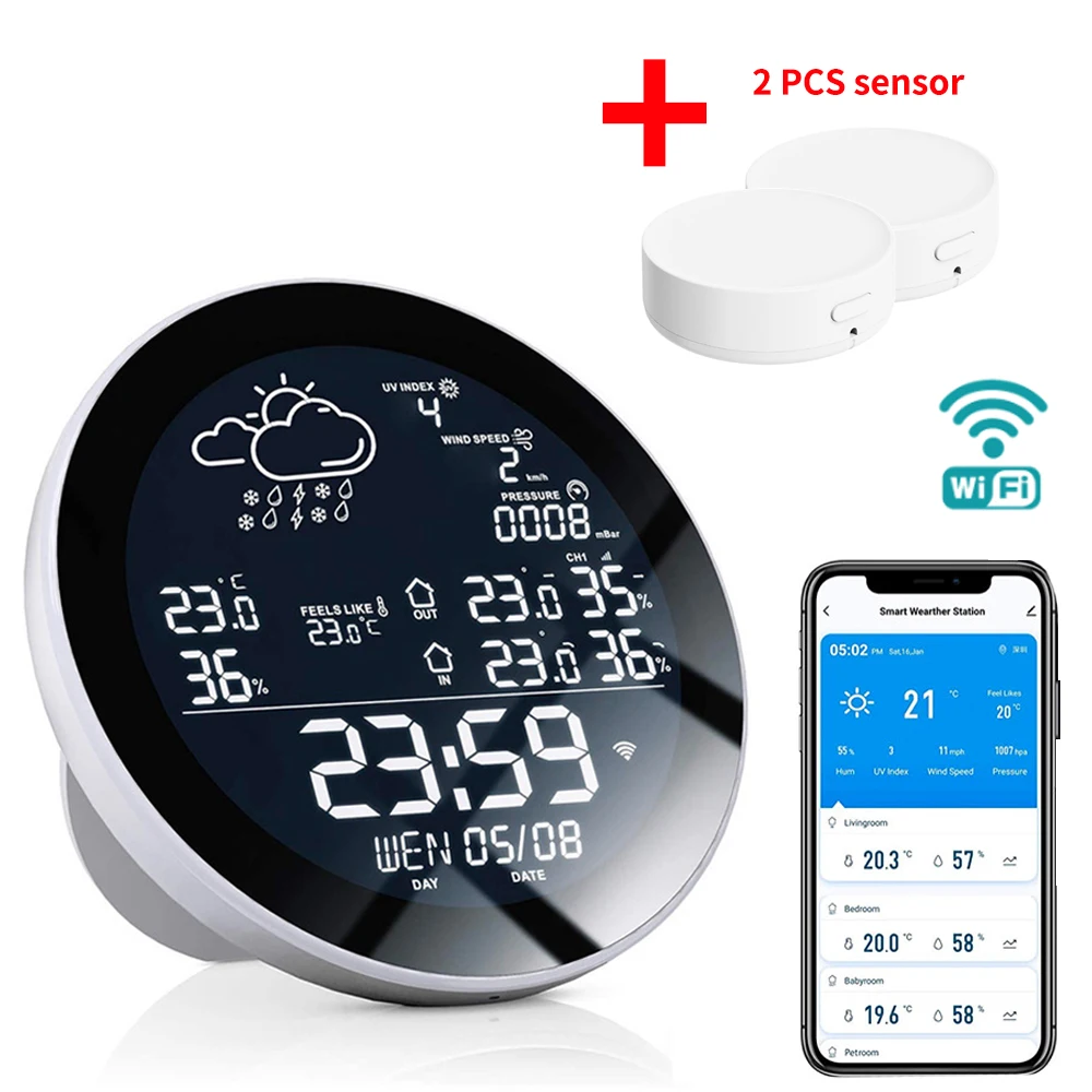 Умная метеостанция Tuya Wi-Fi