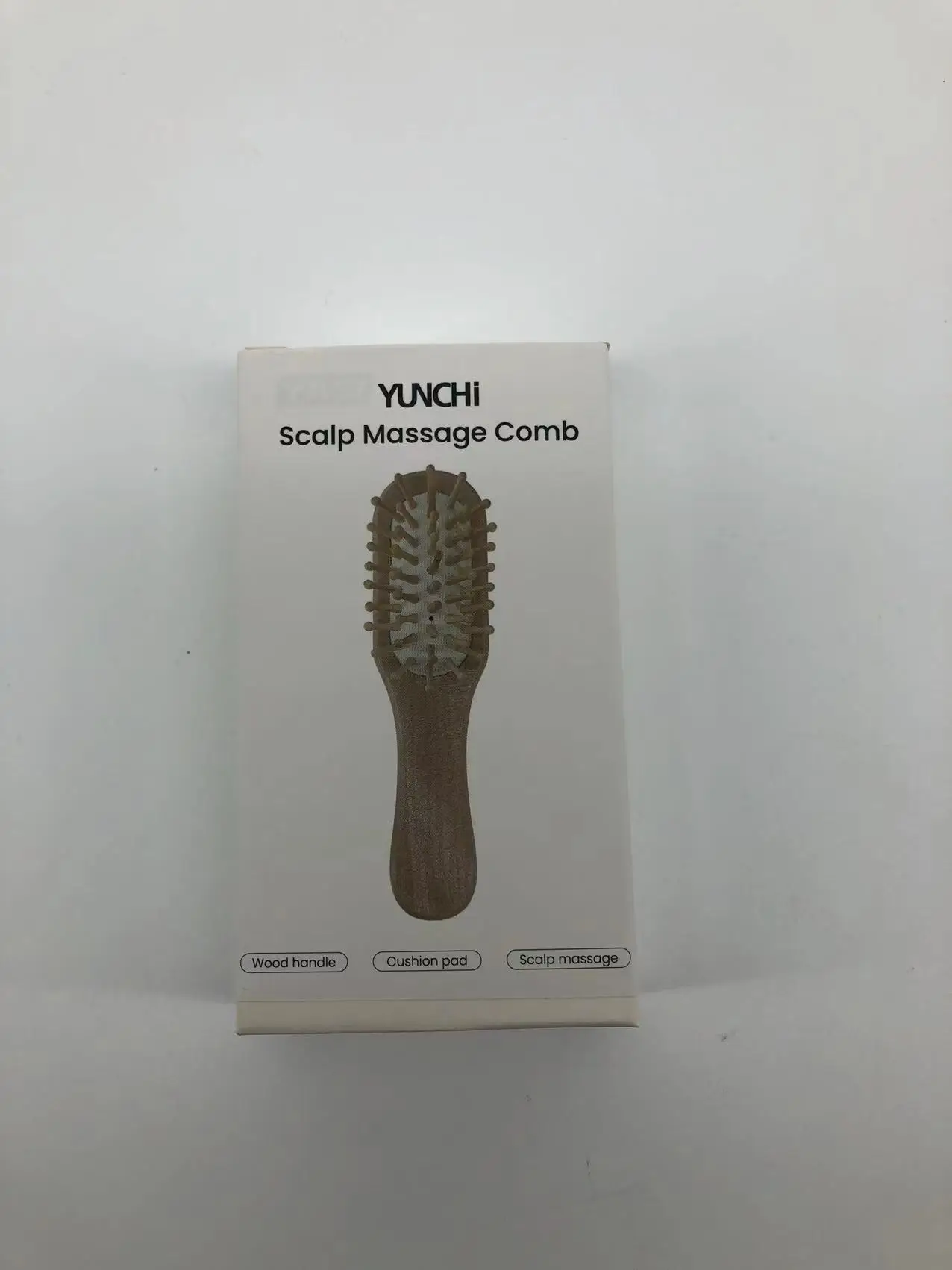 

YUNCHI Расческа Щетка для волос с деревянной ручкой и подушечкой круглые кончики мягкая Массажная Расческа для кожи головы