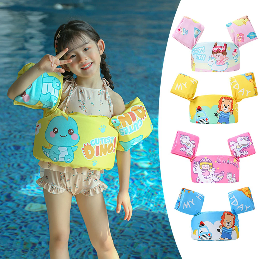 

2022 Cartoon Children's Swimming Floating Suit Arm Ring Foam Life Jacket Children's Swimming Training Pool Buoyancy Vest