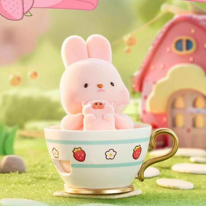 Kawaii кукла слепая коробка игривый сенсорный кролик Момо клубничный город