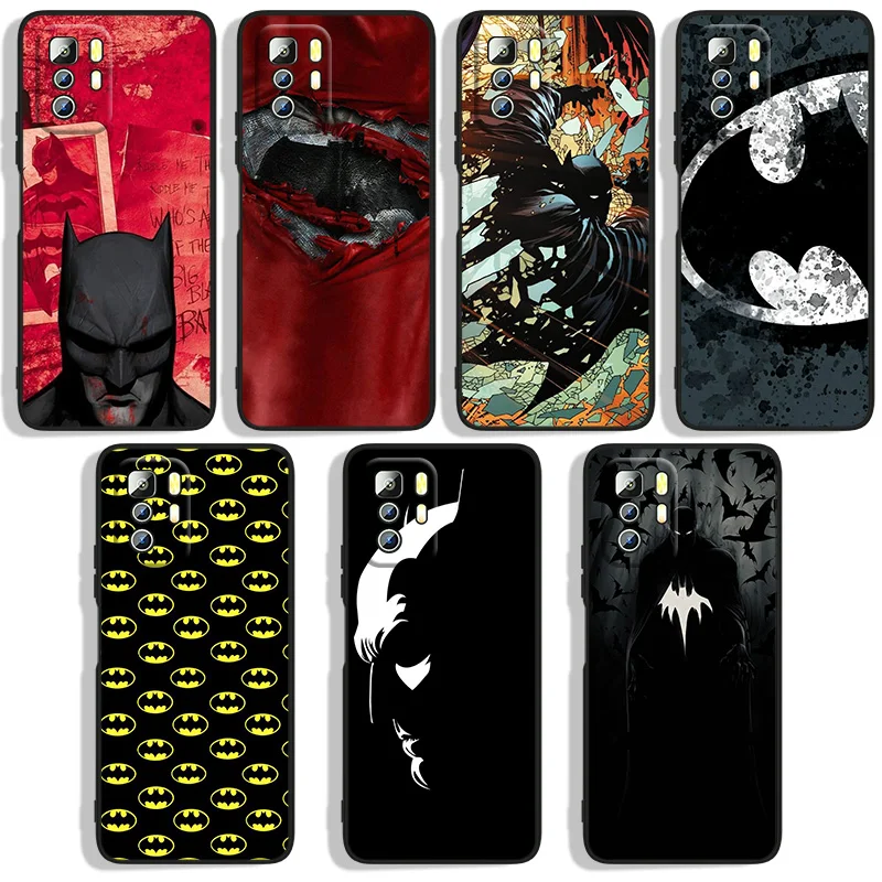 

B-Batmans-man Phone Case For Xiaomi Redmi Note 11E 11T 11S 10T 10S 9S 9T 8T 7 Pro Plus Lite Max Black Cover