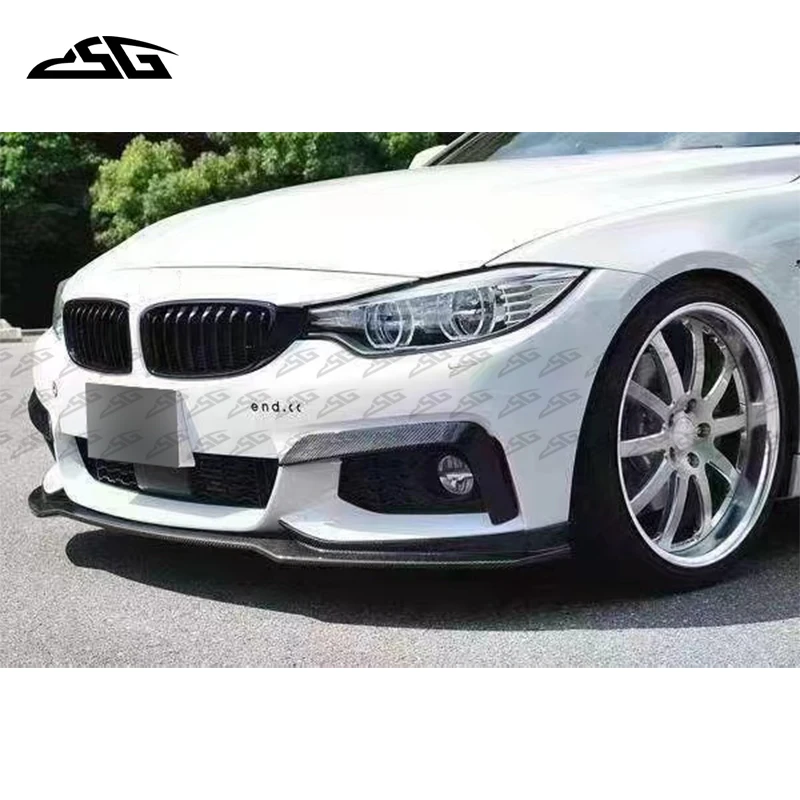 Фото Для BMW 4 серии F32 F33 F36 420 425 430: карбоновый передний бампер, диффузор, сплиттер, спойлер C-стиля, комплект обвеса. №5