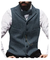 2022 european and american mens solid color suit vest groom best man slim vest casual vest men