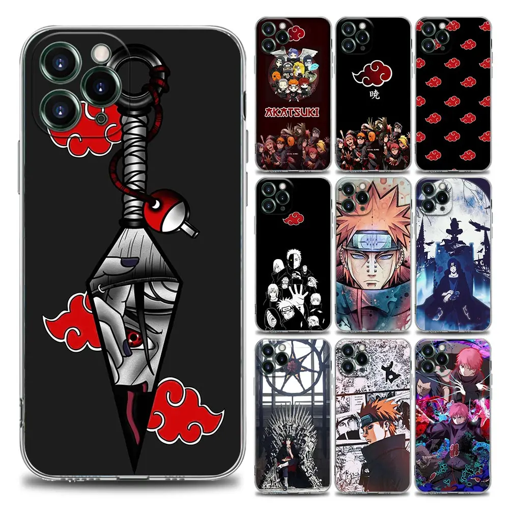 

Naruto Akatsuki Itachi Uchiha Pain Clear Phone Case for iPhone 11 12 13 Pro Max 7 8 SE XR XS Max 5 5s 6 6s Plus Soft Silicon