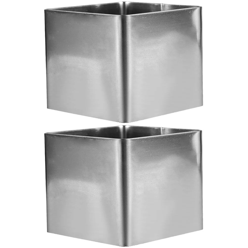 

2 Pcs Cake Kit Mouse Mold Ring Stainless Steel Cake Ring Suite Molds Stainless Steel Square Shaped Baking Carnival Funnel