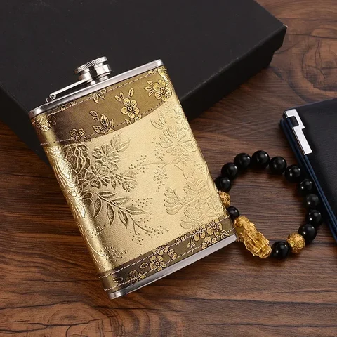 8 унций, портативная фляжка для виски из нержавеющей стали