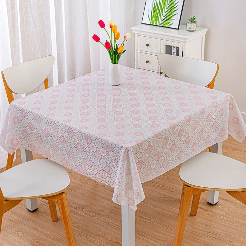 

Square tablecloth waterproof, oil proof, and wash free plastic tablecloth cover square shape