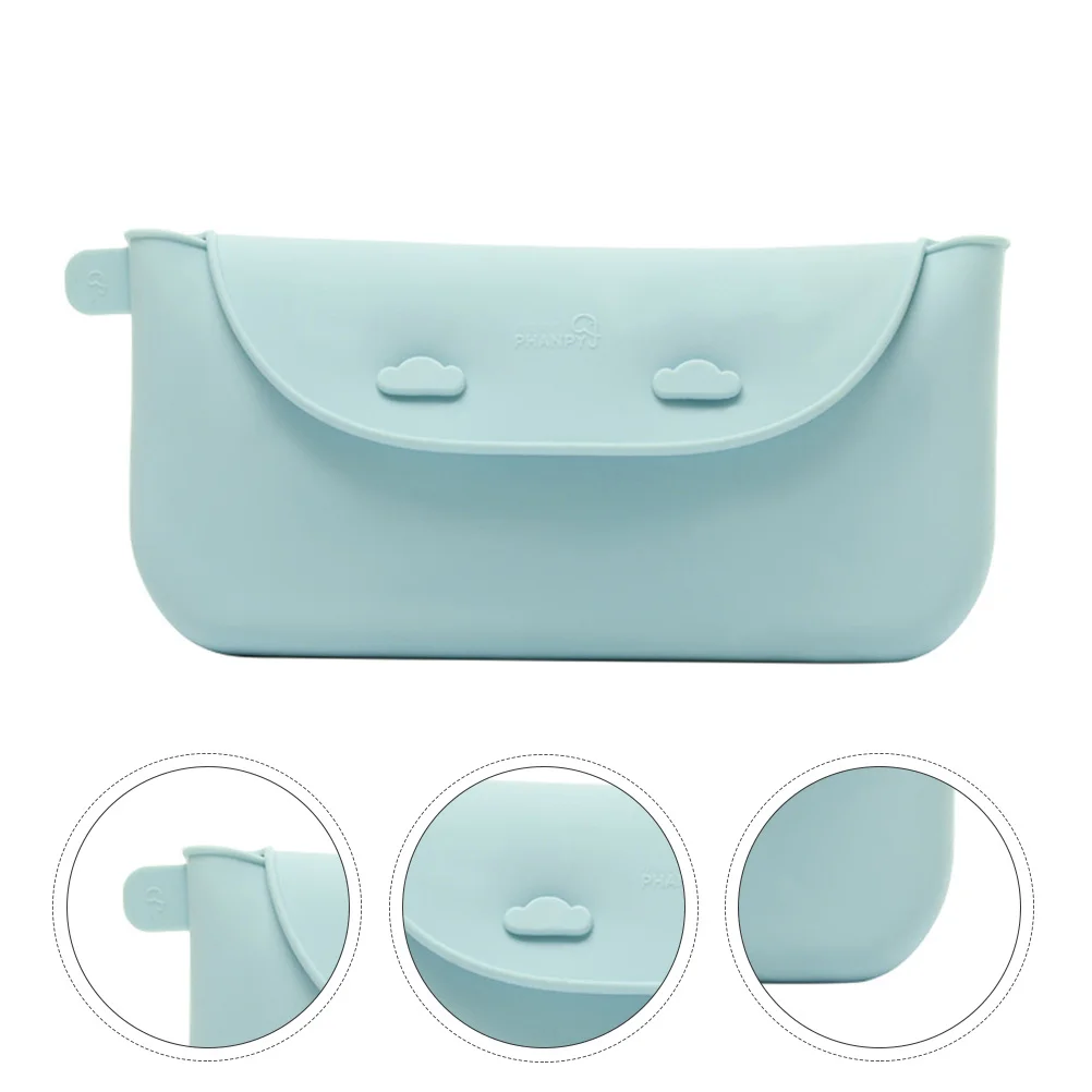 

Cutlery Storage Bag Mini Silicone Holder Organizer Rack Pouch Silica Gel Toddler