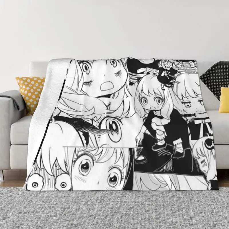 

Spy X Family Anime Manga Sofa Fleece Throw Blanket Warm Flannel Anya Loid Yor Forger Blankets for Bedding Car Sofa Bedspreads
