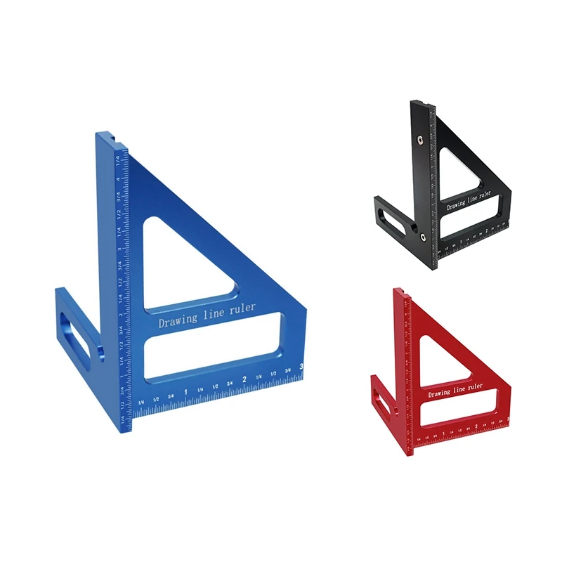 Плотницкий квадратный алюминиевый угловой треугольный линейка прецизионный
