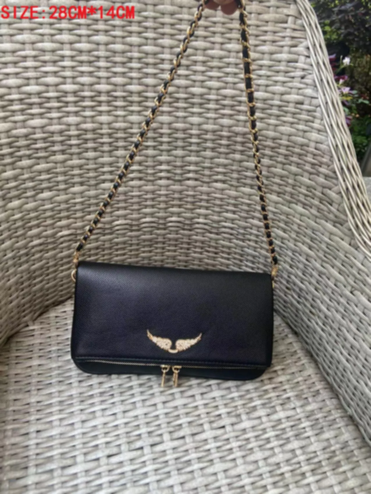 

Classics Zadig Bag Designer Brand Women Wings Classic Bag Vintage Black Rocky Studded Shoulder Crossbody Party luxury Bag