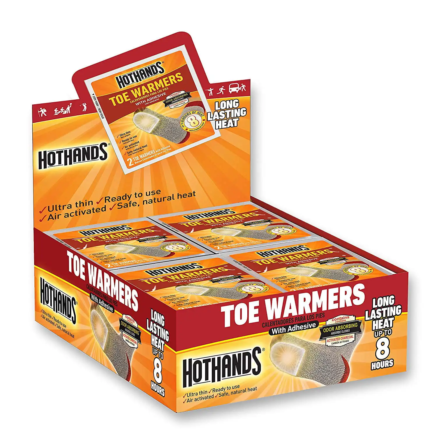 

8 Hour Adhesive Toe Warmer, 40 Pair Display