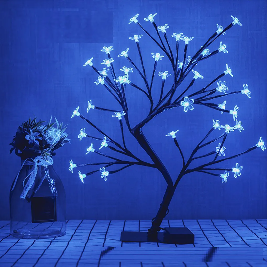 

Лампа в виде дерева сакуры, интересное оформление, лампы в форме цветка, бытовая имитация, искусственное оформление, ночник, подарок, белый