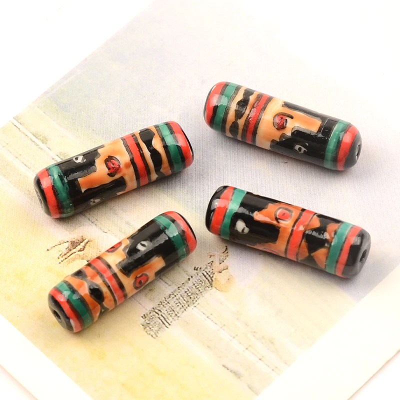 

Retro 28x9mm Big Cylinder Beads Loose Porcelain Ceramic Beads for Jewelry Making Handwork Accesorios Diy Jewelry Beads Bijoux
