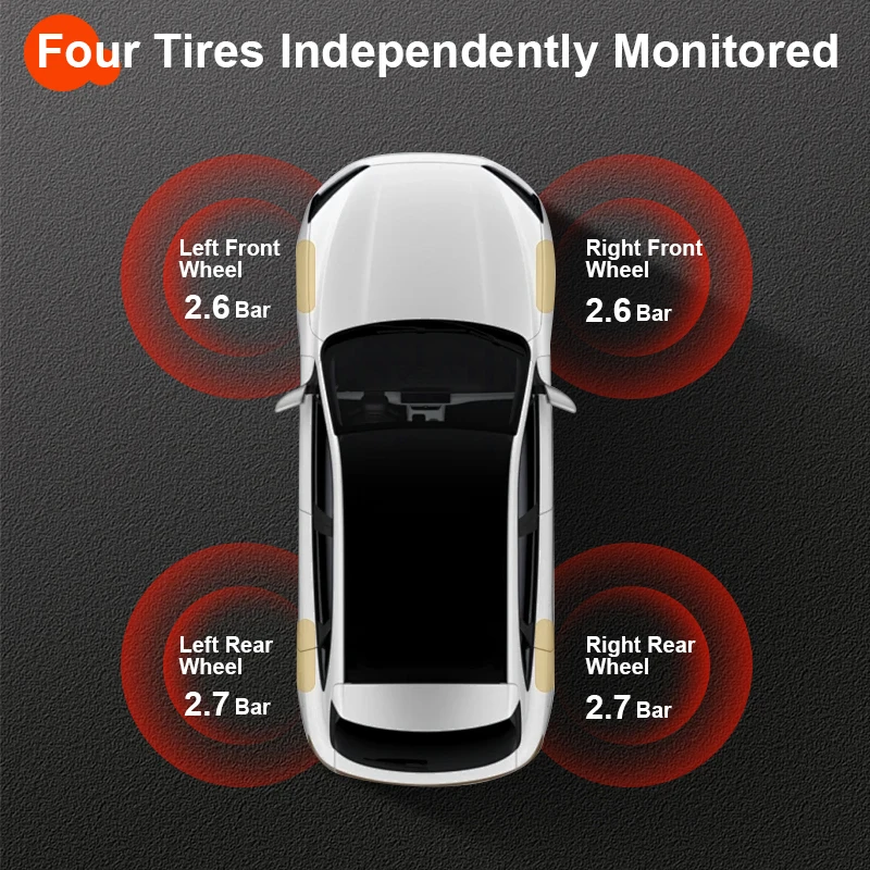Фото Для Toyota Camry 2018-2023 TPMS цифровой ЖК-дисплей для шин, автоматическая охранная сигнализация, система контроля давления в шинах Camry 2019 2020 2021 №2