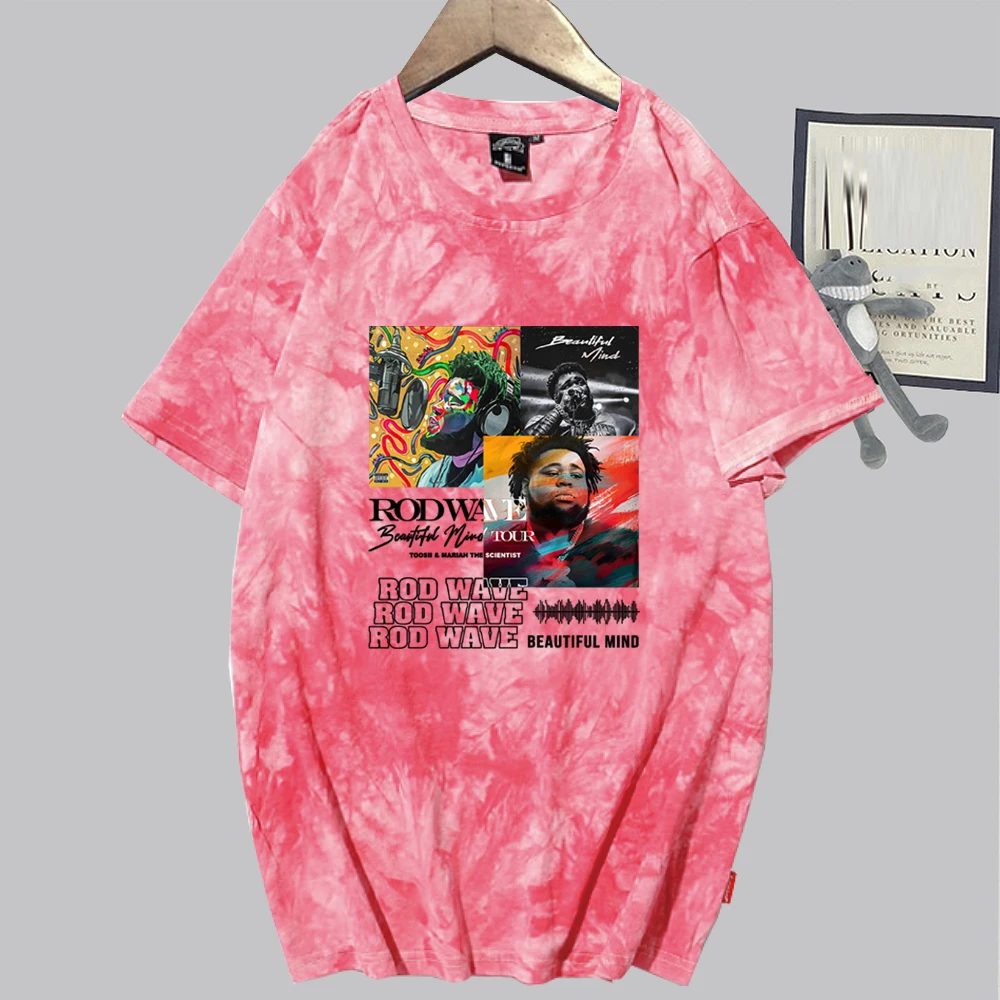 Рубашка с принтом стержень волны красивый разум 2024 рубашки унисекс Харадзюку