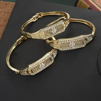 fashionable bridal bracelet side open cuff bracelet crystal glamour bracelet luxury arab wedding jewelry womens bracelet