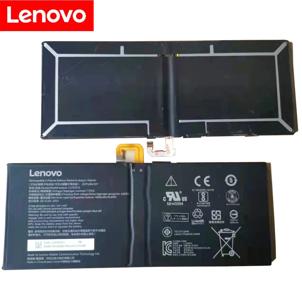 Brand new original L17D2P31 YB-J912F YB-J912L Yoga Book C930 laptop battery + free tools