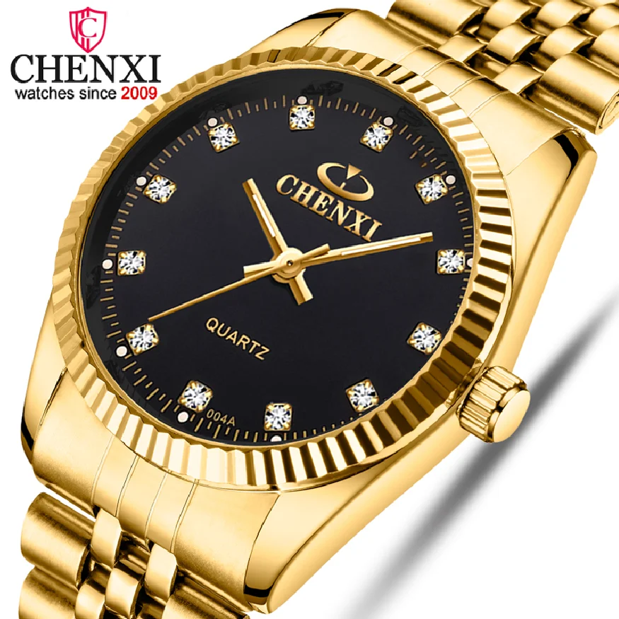 

CHENXI Golden Watches for Men Fashion Business Top Brand Luxury Quartz Male Clock Waterproof Wristwatches Relogio Masculino