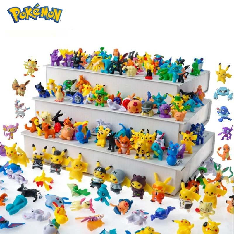 

24-144Pcs Pokemon Action Figures Model Different Styles 2-3cm Pikachu Anime Doll Toy Kids Birthday Christmas Gifts