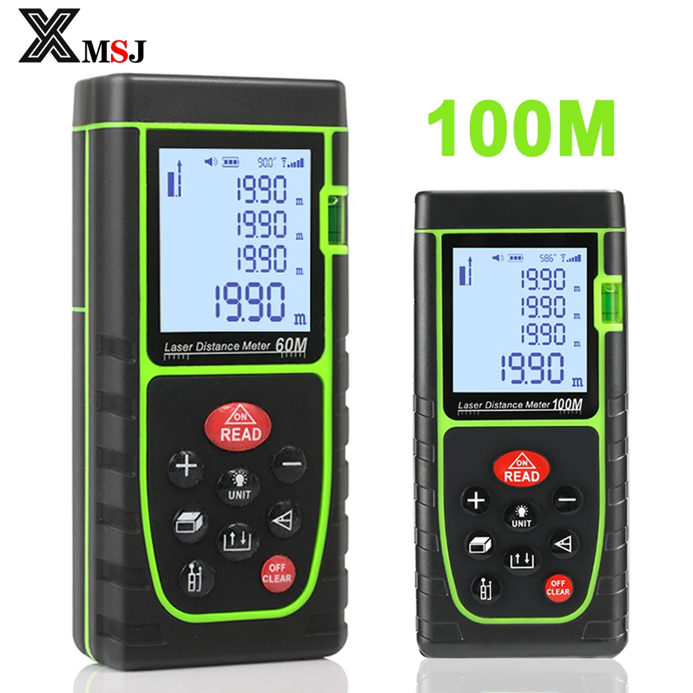 

XMSJ Professional Laser Distance Meter 40M 60M 80M 100M Rangefinder Construction＆ Home Accurate Measure Tape Laser Range Finder