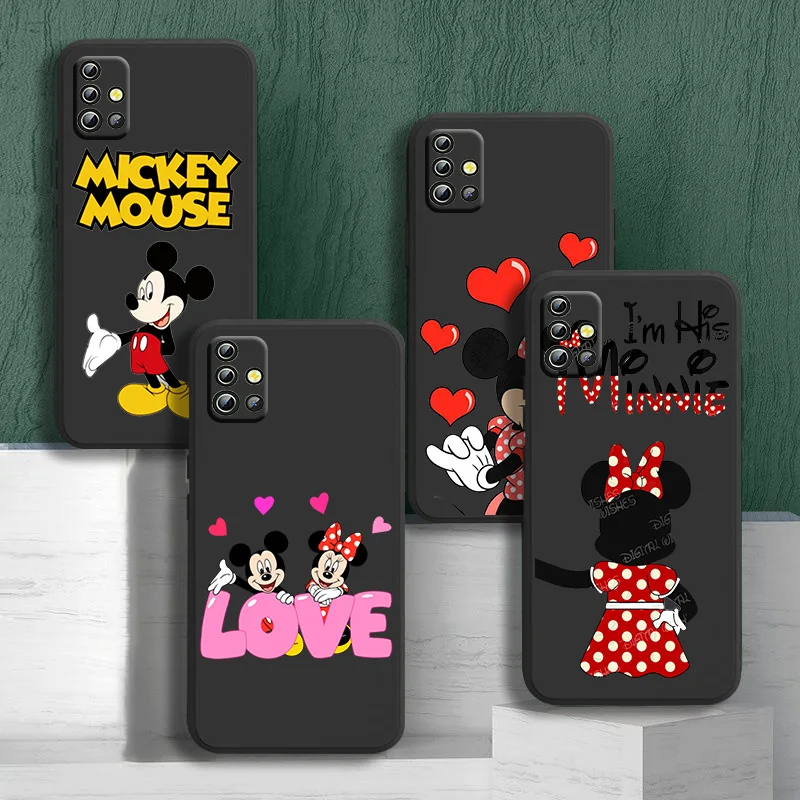 

Disney Minnie Mouse Phone Case For Samsung Galaxy A01 A11 A21 A31 A41 A51 A71 A81 A91 A42 A12 A02S Black Funda Cover Soft Back