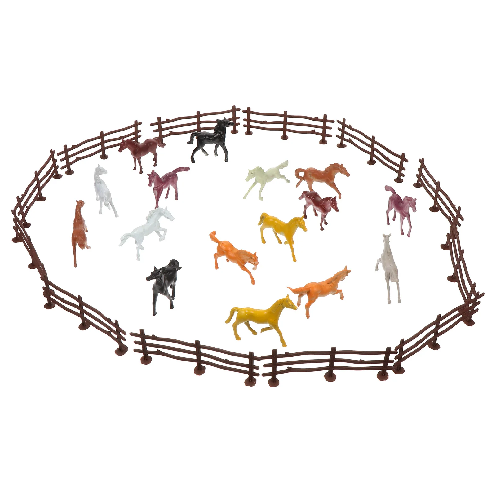 

Horse Farm Animal Playset Toys Model Figuresfigurinesmodels Kit Kids Toy Fence Animals Corral Figure Figurine Stables Horses