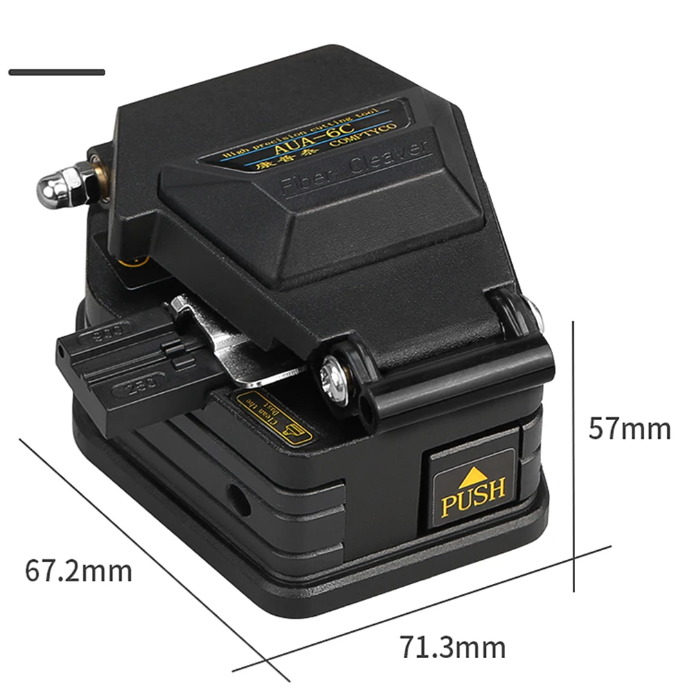 Fiber Cleaver AUA-6C Cable Cutting Knife FTTT Fiber Optic Knife Tools Cutter High Precision Cleavers 16 Surface Blade