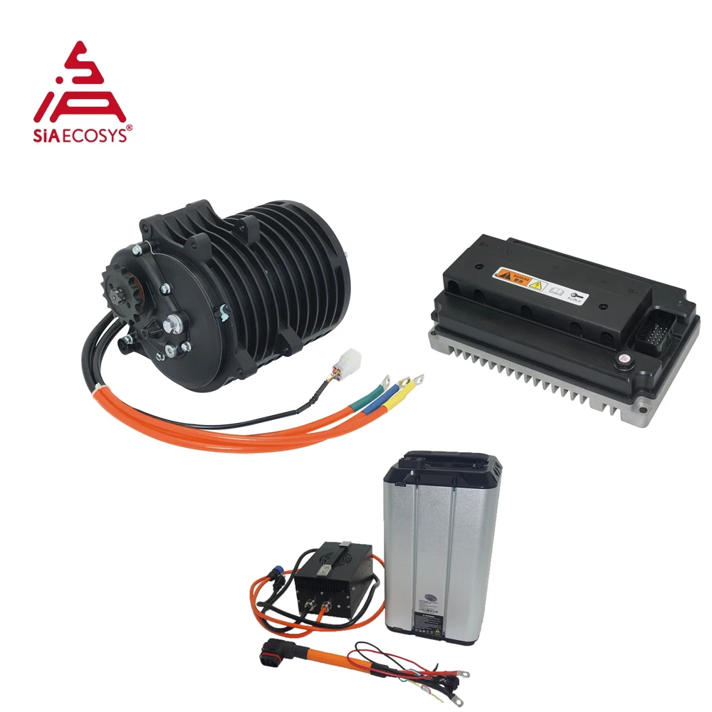 

QSMOTOR 138 3000W V1 V2 V3 70H 72V 100KPH Mid Drive Motor Conversion kit with EM150-2sp Controller