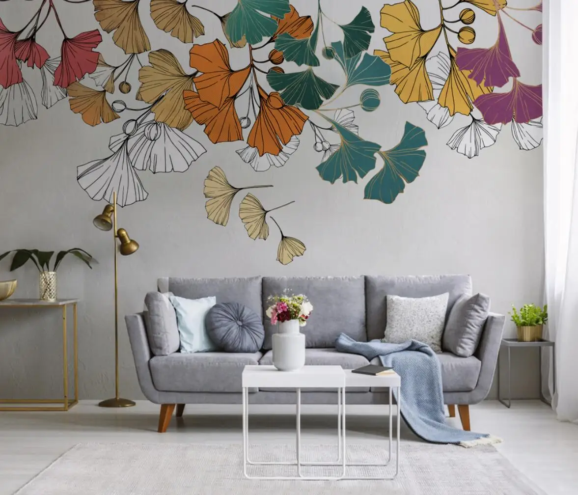 

Custom Wall Murals fresh ginkgo biloba Wallpaper 3D Mural Art wallpapers for Living Room Bedroom Backdrop decoration maison