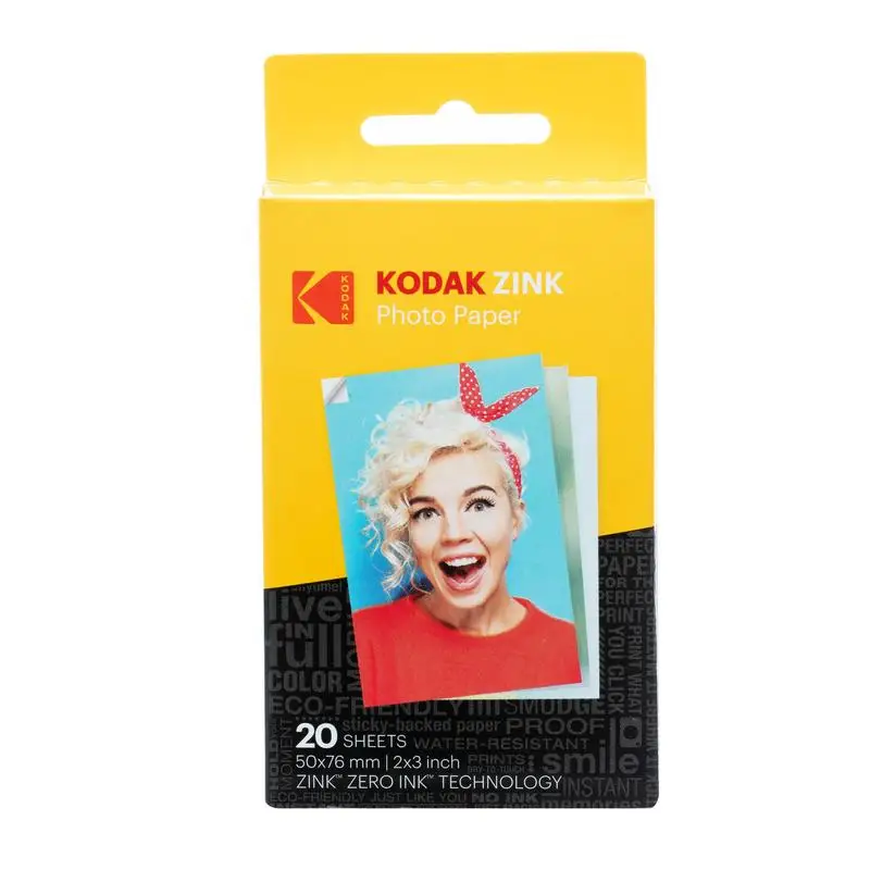 

New Kodak 2"x3" Premium Zink Photo Paper 20-60Sheets Compatible for Kodak Smile, Kodak Step, PRINTOMATIC