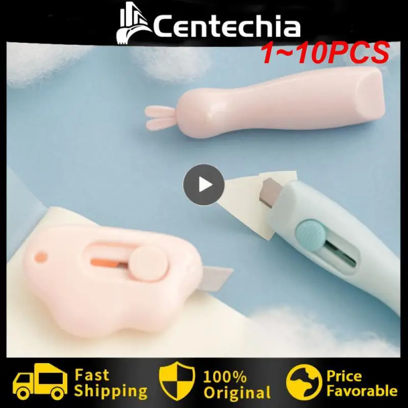 

1~10PCS Cute Rabbit Cloud Color Mini Portable Utility Knife Paper Cutter Cutting Paper Razor Blade Office Stationery Cutting