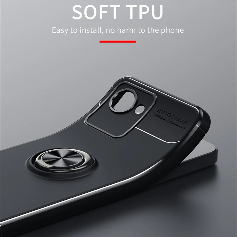 For Realme Narzo 50i Prime Case Cover OPPO Realme Narzo 50i Prime Soft Ring Magnetic Holder Cover Realme Narzo 50i Prime Fundas