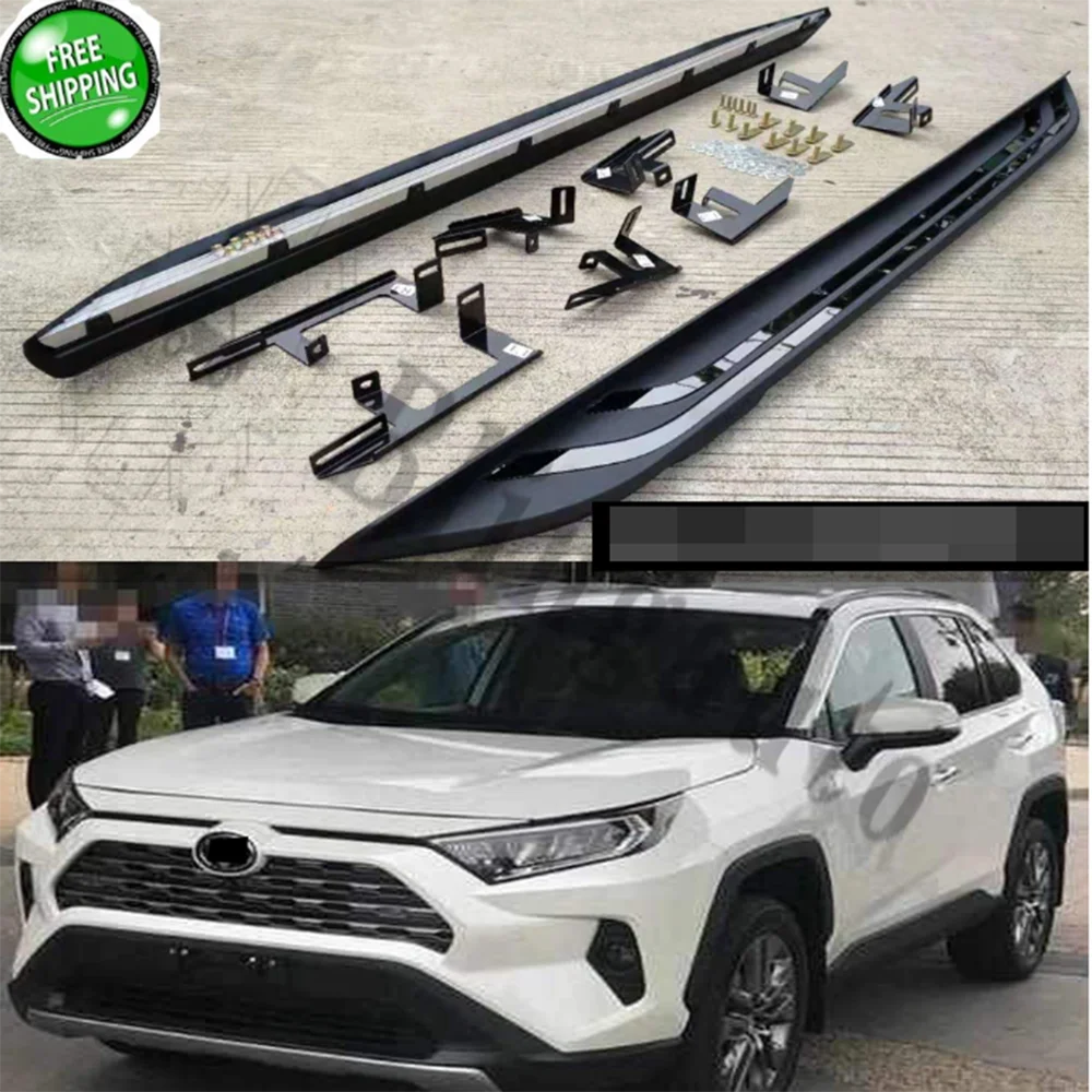 2 шт. алюминиевые боковые подножки для Toyota RAV4 2019 2020 2021 2022 2023