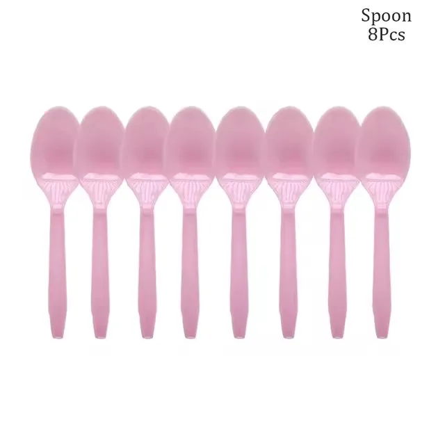 

Одноразовые наборы посуды ONET PARTY розовые