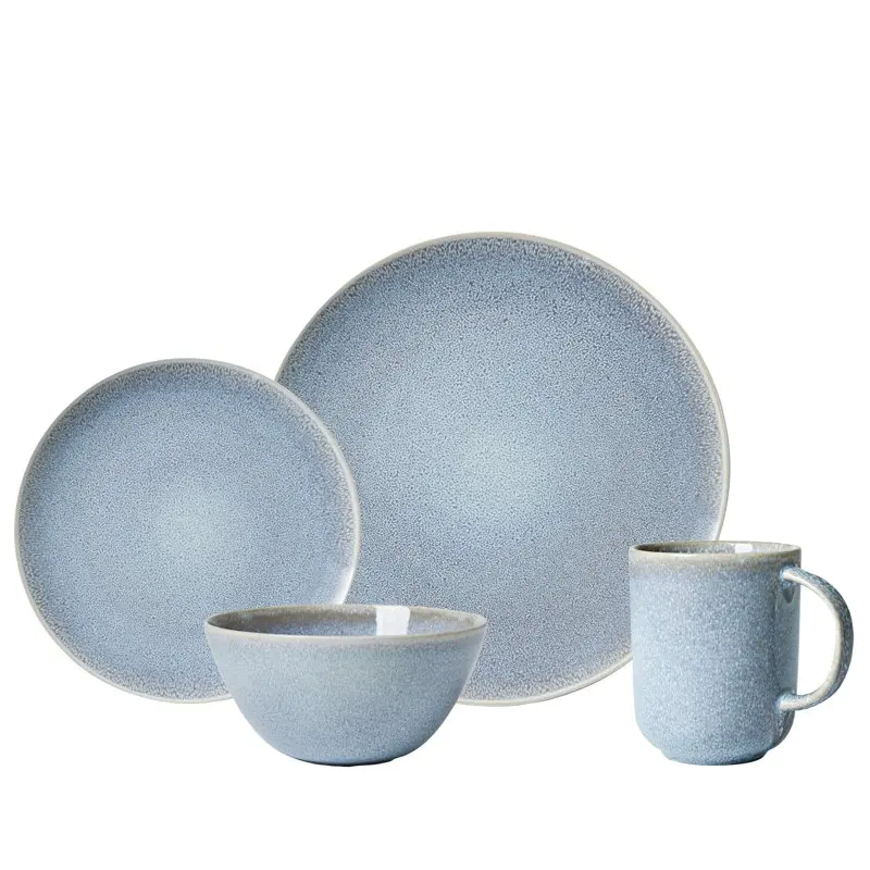 

Набор из 16 предметов Linette Blue Round Stoneware