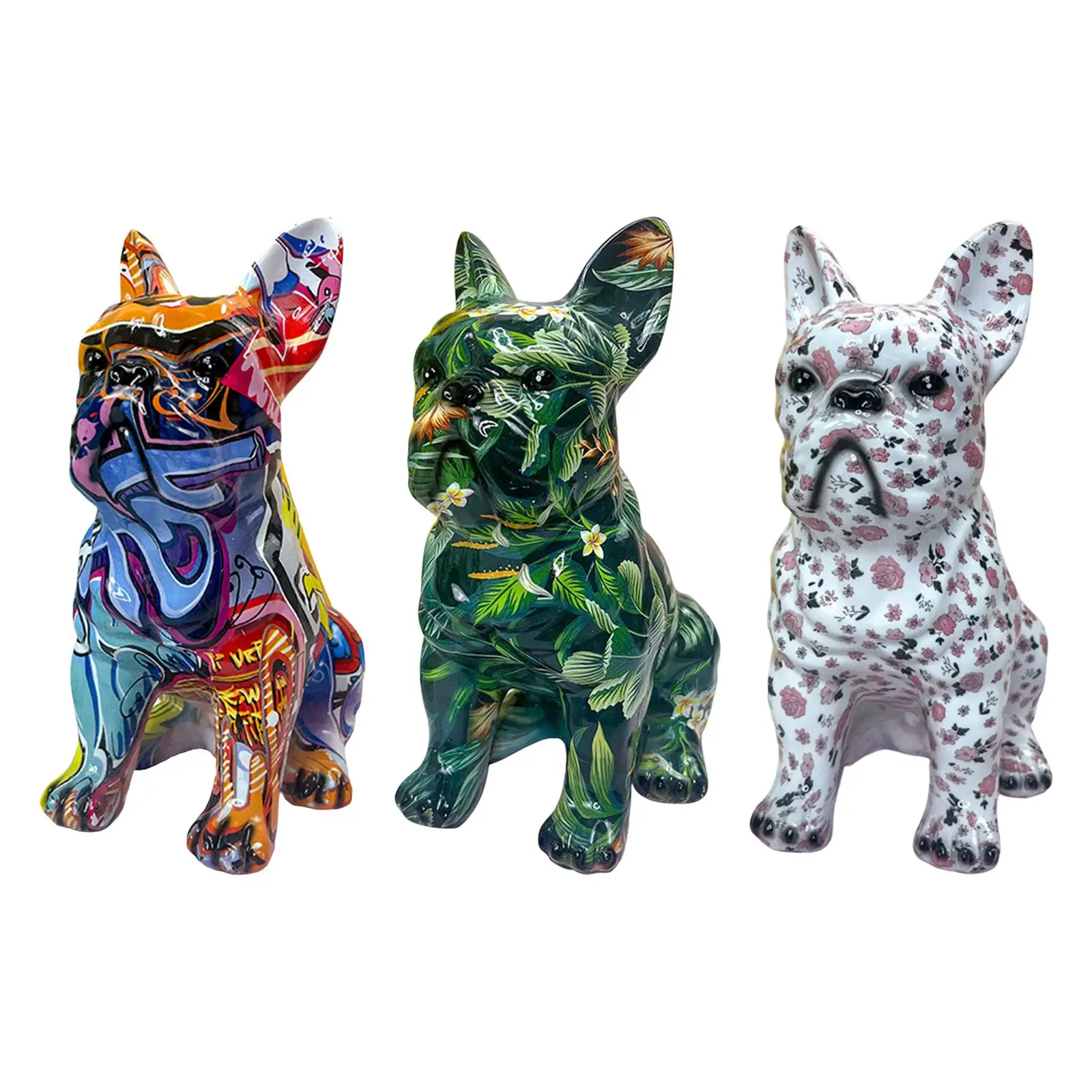 

Animals Dog Figure Decorative Animal Model Sculpture Animal Collectible Statue for Outdoor Cafe Office Bar Holiday Gifts