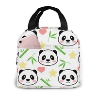 3d lunch bag cute panda bamboo star portable insulated lunch tote cooler lunch box reusable lunch box organizer cooler