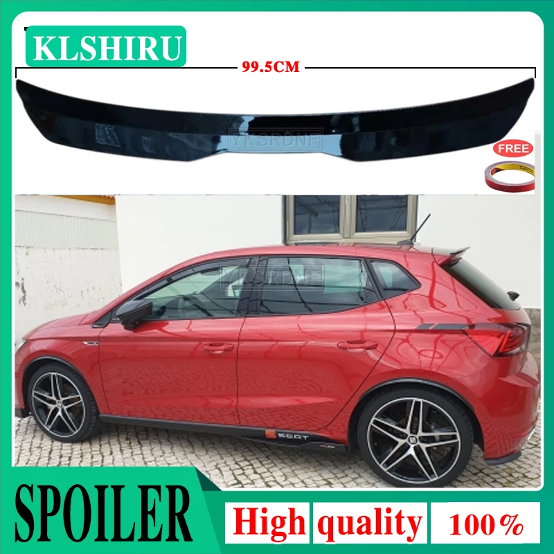 

KLSHIRU For VW Seat IBIZA TGI/FR Hatchback 2017-2020 Car Tail Wing Decoration High Quality ABS Platic Rear Roof Spoiler