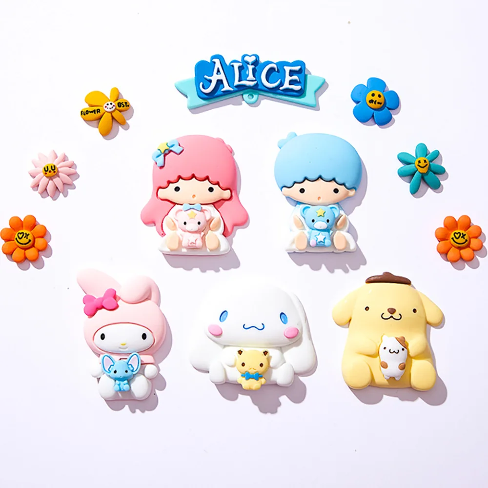 

Kawaii 3 шт. My Melody Kuromi Hello KT Cinnamoroll крем резиновая резинка аксессуары Diy коробка для хранения аксессуары для волос