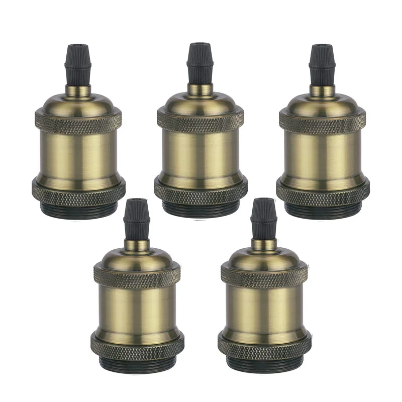 

5 шт. патрон для лампы E26 E27 винтажный алюминиевый 220В