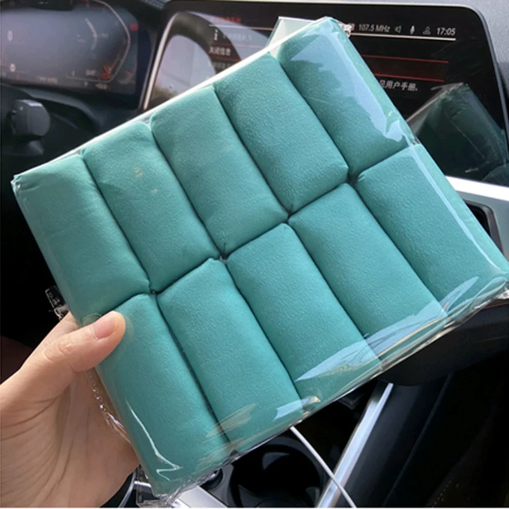 10Pcs Car Detailing Suede Sponge Applicator Use With Ceramic Coating Blue, Gray New High Density Sponge+Soft Fiber